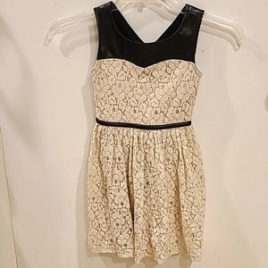 Speechless Girl's Lace and Vegan Leather Details